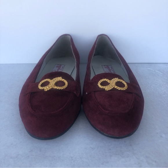 🌼 Pappagallo Vintage Suede Leather Flat Loafers 9 - Picture 5 of 10